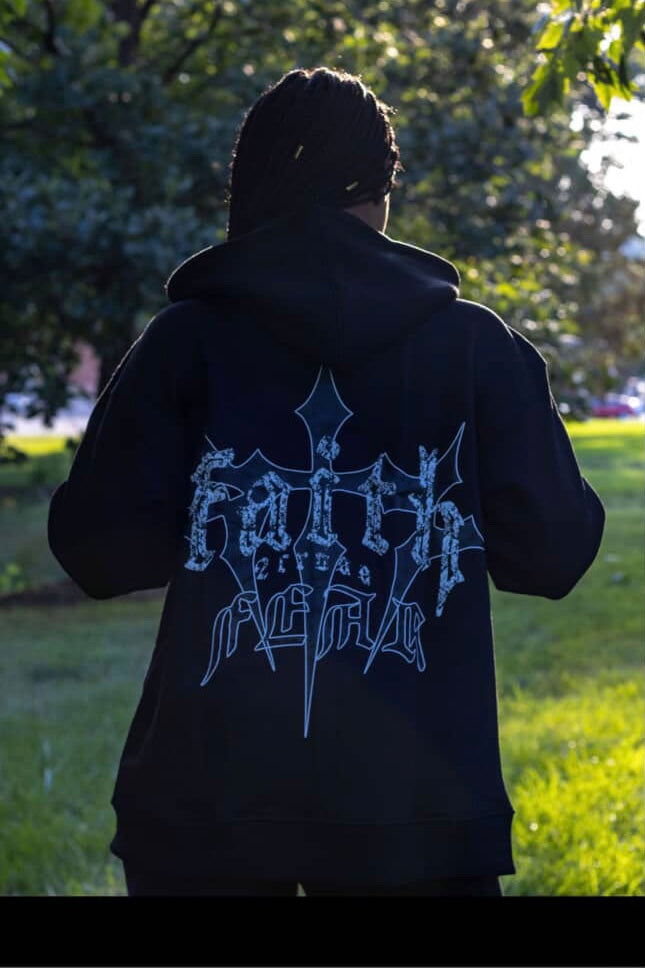 FAITH OVER FEAR 2CROSS HOODIE (Onyx Shadow)